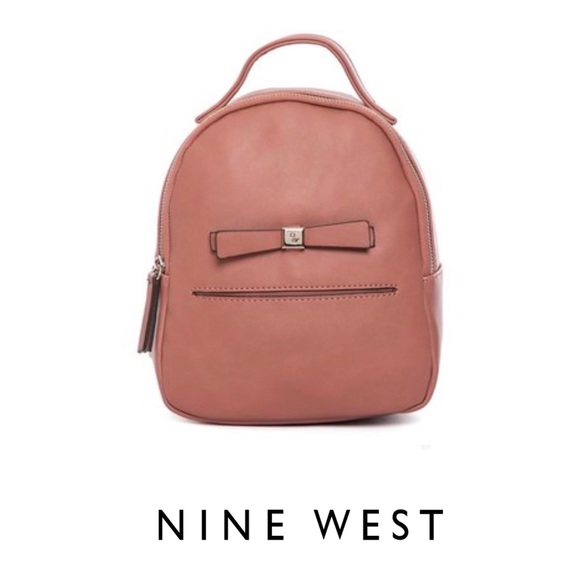 light pink leather backpack